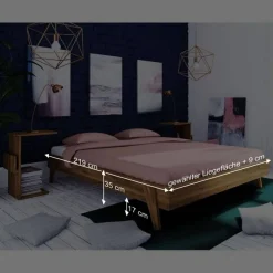 Hot Wohnen Retro Design Bettanlage aus Wildeiche - Hardus