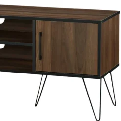 Wohnen Retro Design-TV-Lowboard in Holzoptik Braun - Hamidy