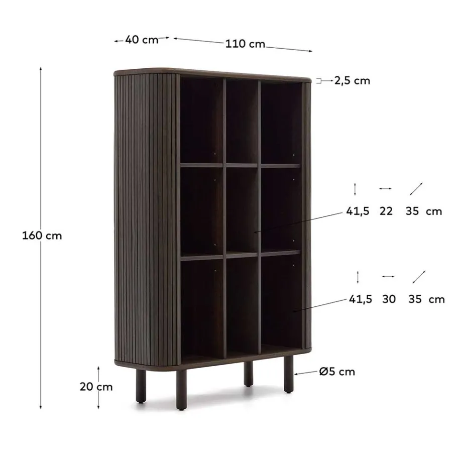 Sale Wohnen Retro Highboard mit Schiebetüren und Fächern - Tadaco