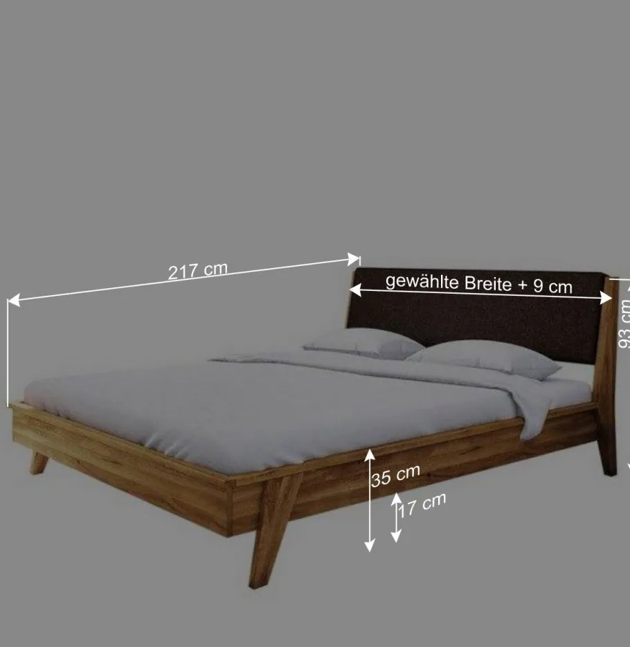 Sale Wohnen Retro Holz Bettgestell aus Wildeiche - Hardus