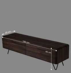Wohnen Retro Nussbaum Lowboard geschliffen & geölt - Rivossa