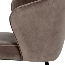 Best Wohnen Retro Polsterstühle in Khaki Samt - Ashley (2er Set)