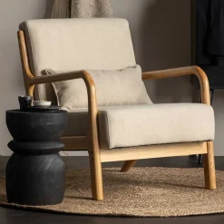 Wohnen Retro Sessel mit Holzgestell - Lardosia