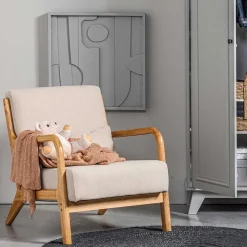 Wohnen Retro Sessel mit Holzgestell - Lardosia