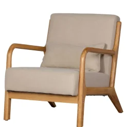 Wohnen Retro Sessel mit Holzgestell - Lardosia