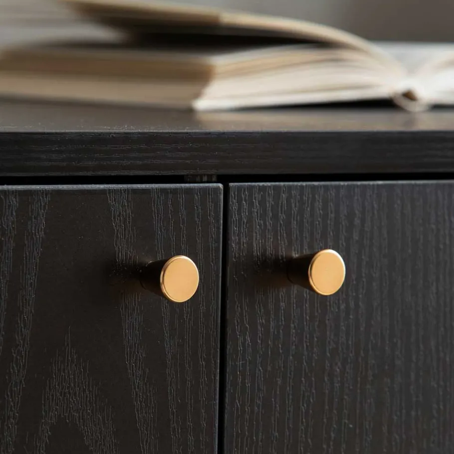 Wohnen Retro Sideboard in Schwarz - Flair