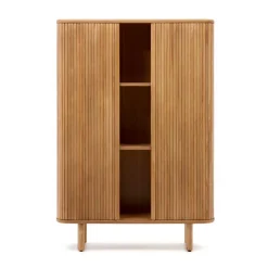 Wohnen Retro Style Highboard mit Schiebetüren - Calming