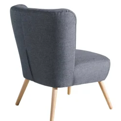 Best Wohnen Retro-Sessel in Jeansblau Stoff - Florida