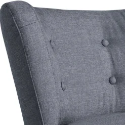 Best Wohnen Retro-Sessel in Jeansblau Stoff - Florida
