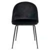Wohnen Retrostühle mit Samt in Schwarz - Helina (2er Set)