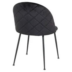 Wohnen Retrostühle mit Samt in Schwarz - Helina (2er Set)