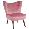 Best Wohnen Retrostyle Polstersessel in Rosa - Lachar