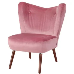 Best Wohnen Retrostyle Polstersessel in Rosa - Lachar