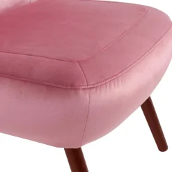 Best Wohnen Retrostyle Polstersessel in Rosa - Lachar