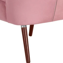 Best Wohnen Retrostyle Polstersessel in Rosa - Lachar