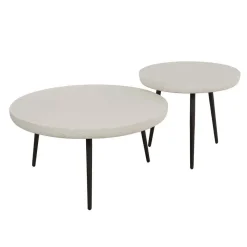Best Wohnen Retro-Wohnzimmertische aus Marmorkomposit - Percos (zweiteilig)
