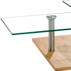 Hot Wohnen Rollbarer Sofatisch mit Glasplatten - Borgetto