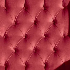 Outlet Wohnen Roter Chesterfield-Sessel mit Ohren - Malisha