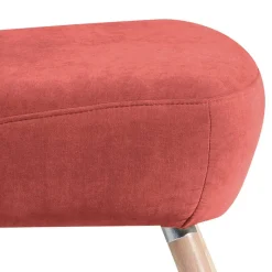 Wohnen Roter Loungesessel aus Velours - Porecca