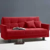 Wohnen Rotes Schlafsofa mit Flachgewebe Bezug - Singuaro