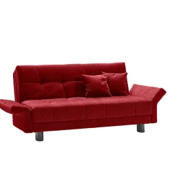 Wohnen Rotes Schlafsofa mit Flachgewebe Bezug - Singuaro