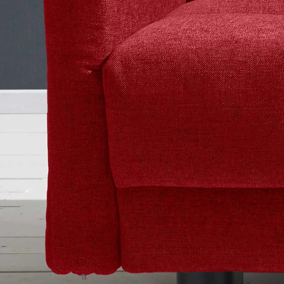 Wohnen Rotes Schlafsofa mit Flachgewebe Bezug - Singuaro
