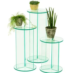 Clearance Wohnen Runde Blumensäulen aus Glas - Shivan (dreiteilig)