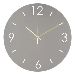 Sale Wohnen Runde Uhr in Taupe aus Stahl - Bombasti