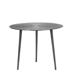 Hot Wohnen Runder Beistelltisch in Grau mit Antik Finish - Trojar