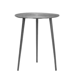 Hot Wohnen Runder Beistelltisch in Grau mit Antik Finish - Trojar