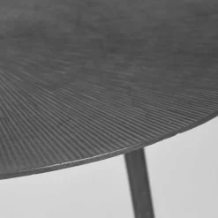 Hot Wohnen Runder Beistelltisch in Grau mit Antik Finish - Trojar