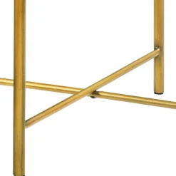 New Wohnen Runder Beistelltisch in Nussbaum und Bronze - Vanimarias