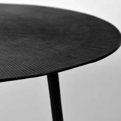 Clearance Wohnen Runder Beistelltisch in Schwarz Antik Finish - Adne