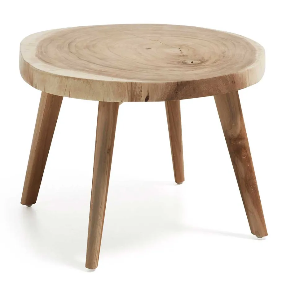New Wohnen Runder Couchtisch Flanzios mit Baumkante