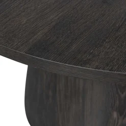 Wohnen Runder Couchtisch in Dunkelbraun Holzoptik - Kiyoshi
