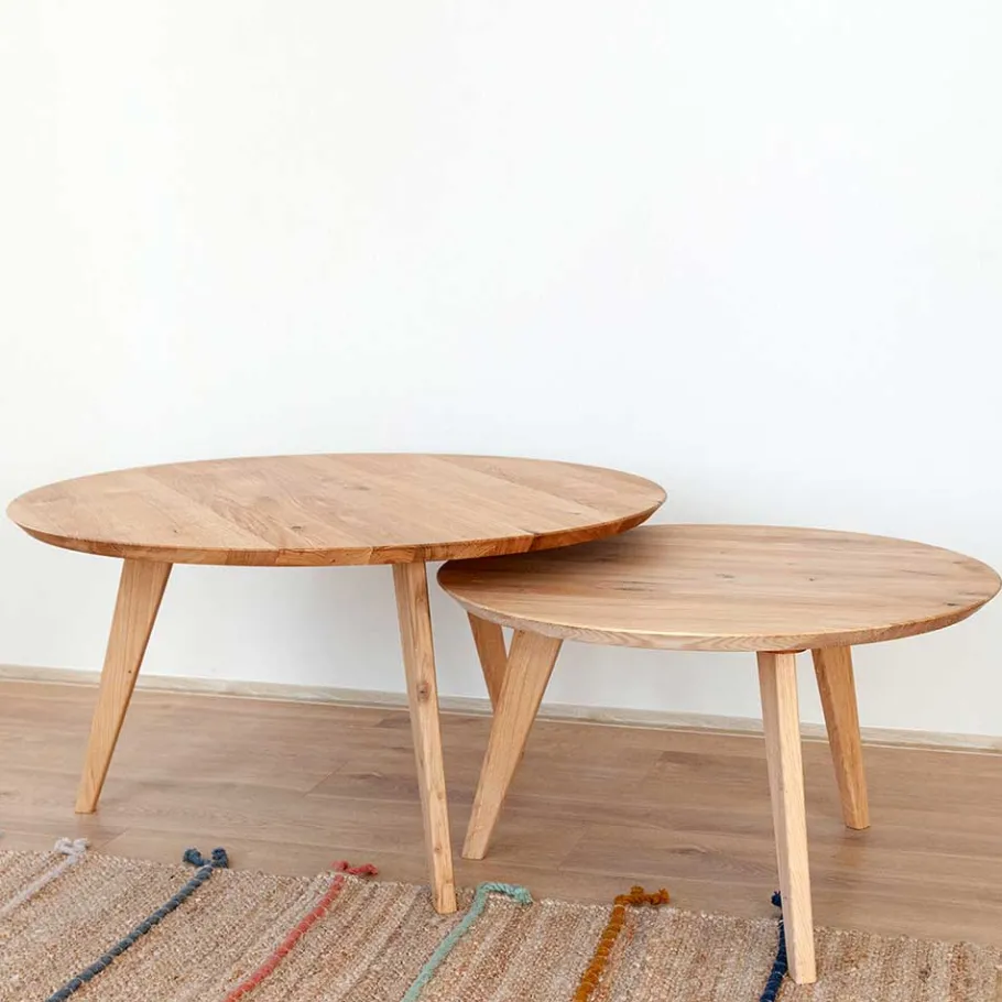 New Wohnen Runder Couchtisch mit Schweizer Kante - Conturay
