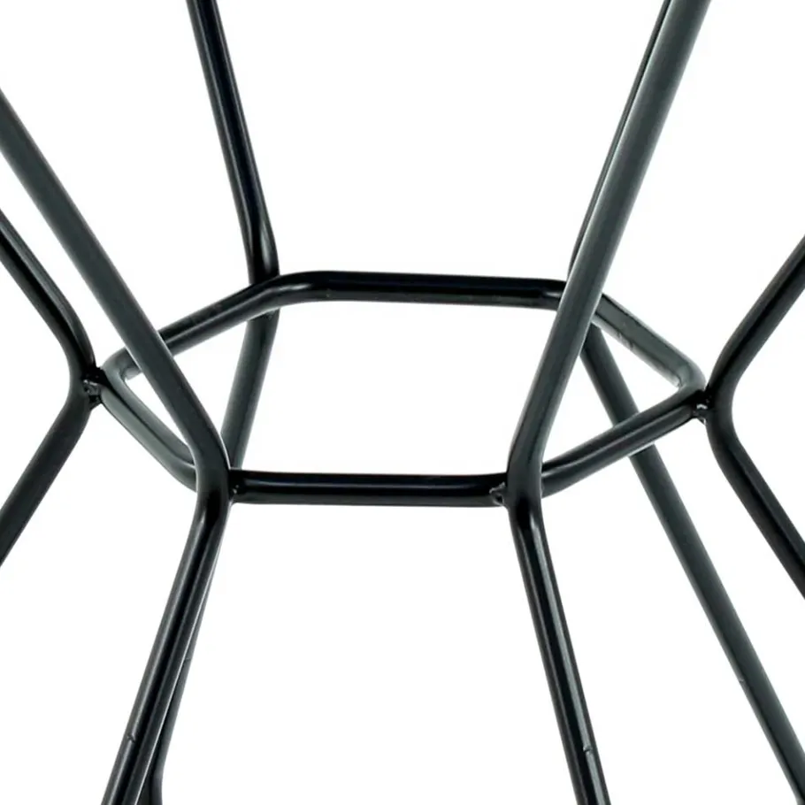 New Wohnen Runder Design Beistelltisch mit Rauchglas Platte - Mondoro