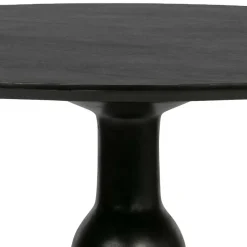 Wohnen Runder Design Esstisch in Schwarz lackiert - Bottaro
