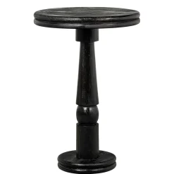 Outlet Wohnen Runder Design-Bartisch in Schwarz - Imonasa