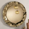 Hot Wohnen Runder Designerspiegel in Bronze - Atria