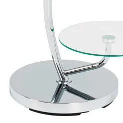 Outlet Wohnen Runder Designtisch mit 2 Glasplatten - Conoro