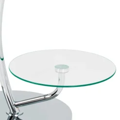 Outlet Wohnen Runder Designtisch mit 2 Glasplatten - Conoro