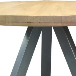 Sale Wohnen Runder Esstisch mit Holzplatte Mango - Belafoma