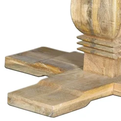 New Wohnen Runder Esszimmertisch aus Mangoholz Natur - Milwana