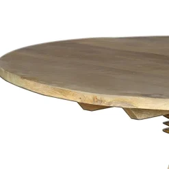 New Wohnen Runder Esszimmertisch aus Mangoholz Natur - Milwana