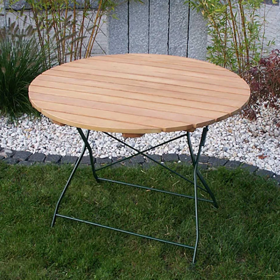 Wohnen Runder Gartentisch Fiss klappbar