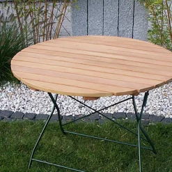 Wohnen Runder Gartentisch Fiss klappbar