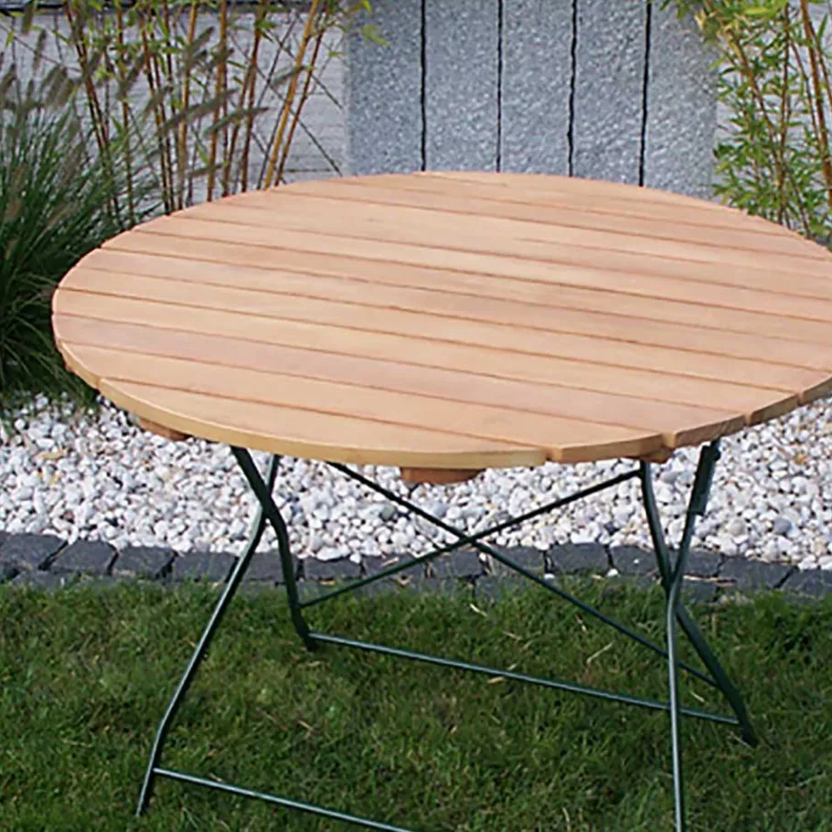 Wohnen Runder Gartentisch Fiss klappbar