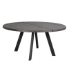 New Wohnen Runder Holztisch Eiche Dunkelbraun & Metall - Liguria