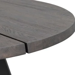 New Wohnen Runder Holztisch Eiche Dunkelbraun & Metall - Liguria